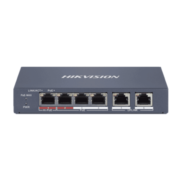 Hikvision DS-3E1106HP-EI 6-Port Ethernet Switch with Intelligent Management