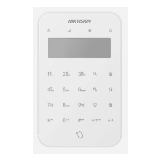 Hikvision DS-PK1-LT-WE Wireless LCD RFID Keypad - White