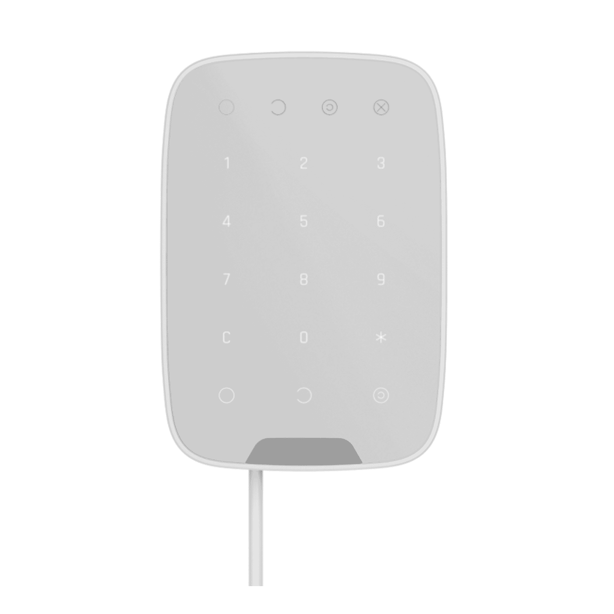 Ajax Fibra KeyPad (White) Wired Touch Keypad for System Control