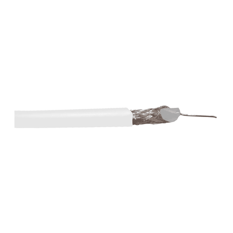 SFX RG59/WHITE 100m Coaxial Cable, White - Blends with Indoor Décor