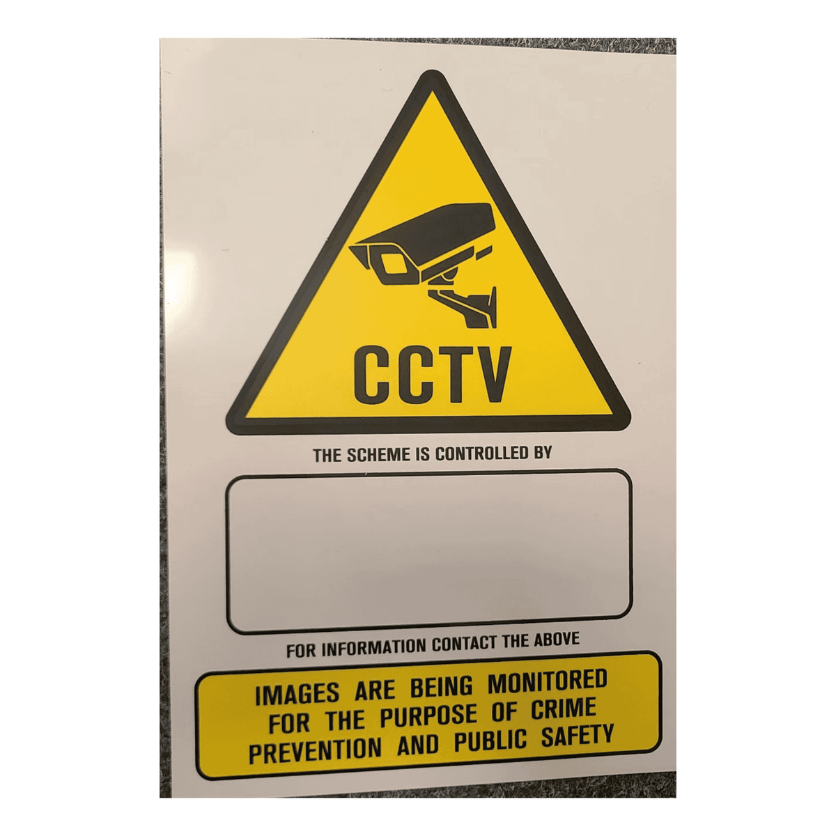 Dynamic A5 Warning Sign