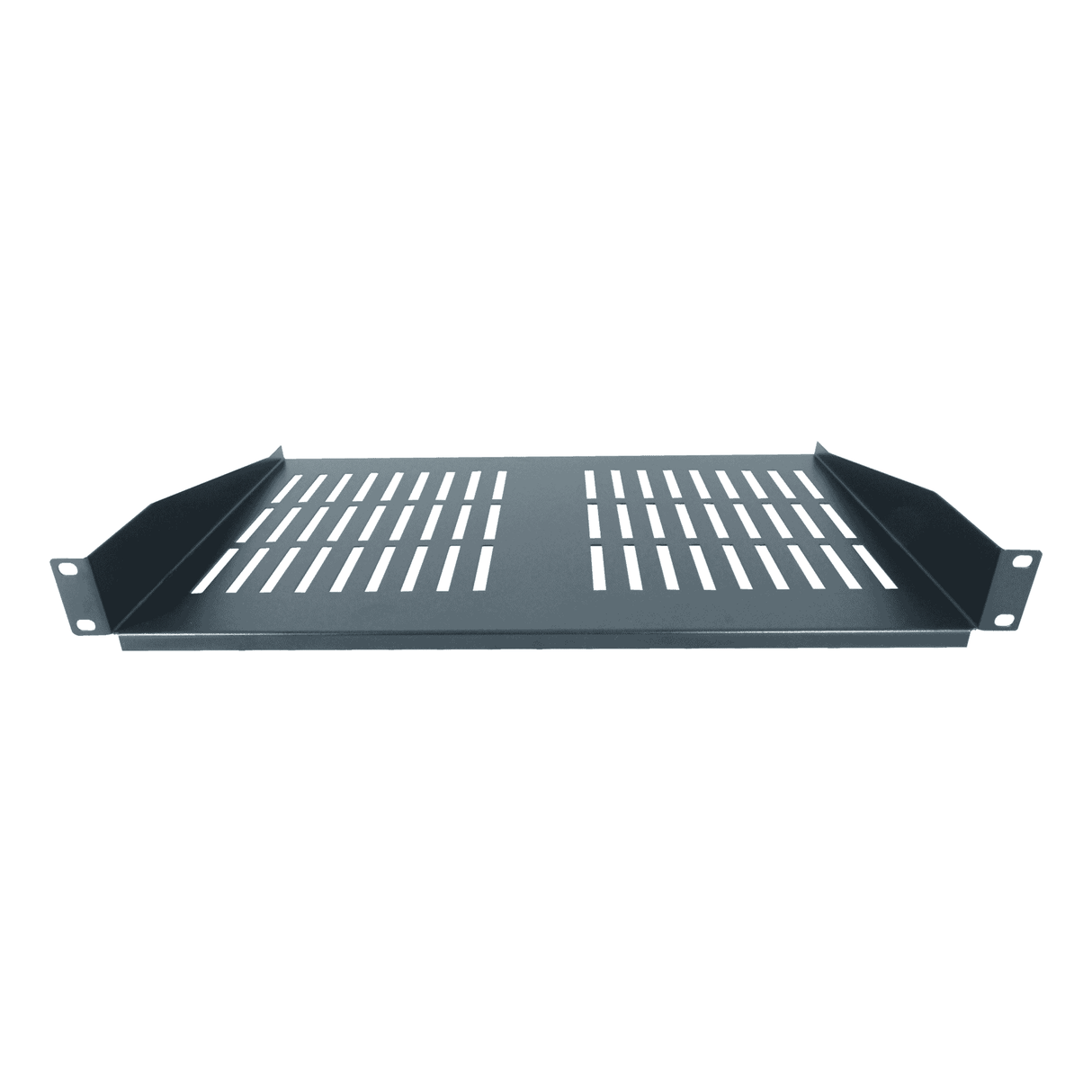 1U Cantilever Shelf - 300mm Deep, Black, Sturdy Construction