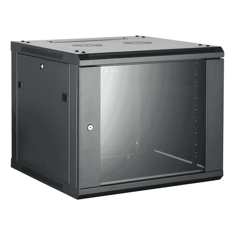 All-Rack CAB9WB450BLK 9U 450mm Deep Wall Mount Cabinet, Black