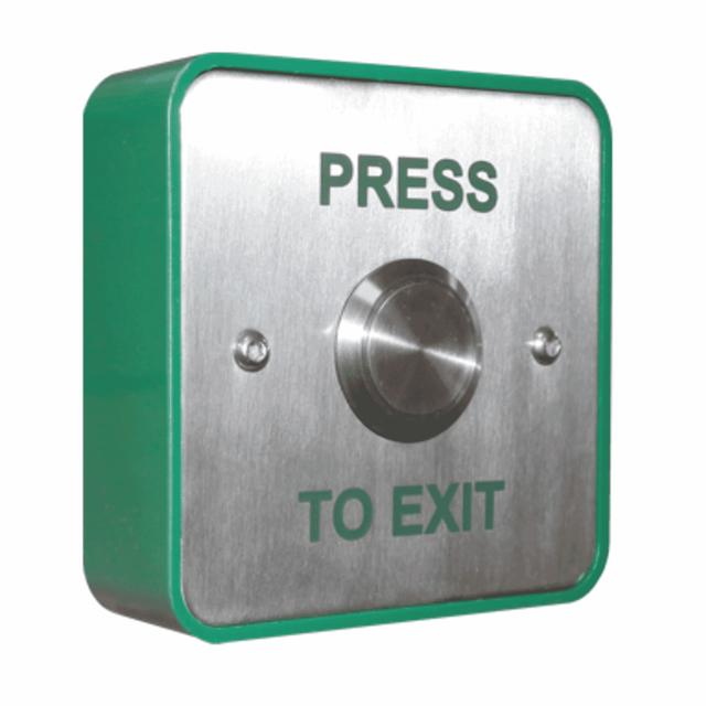 RGL EBSS02/PTE Stainless Steel Surface Mount Press to Exit Button