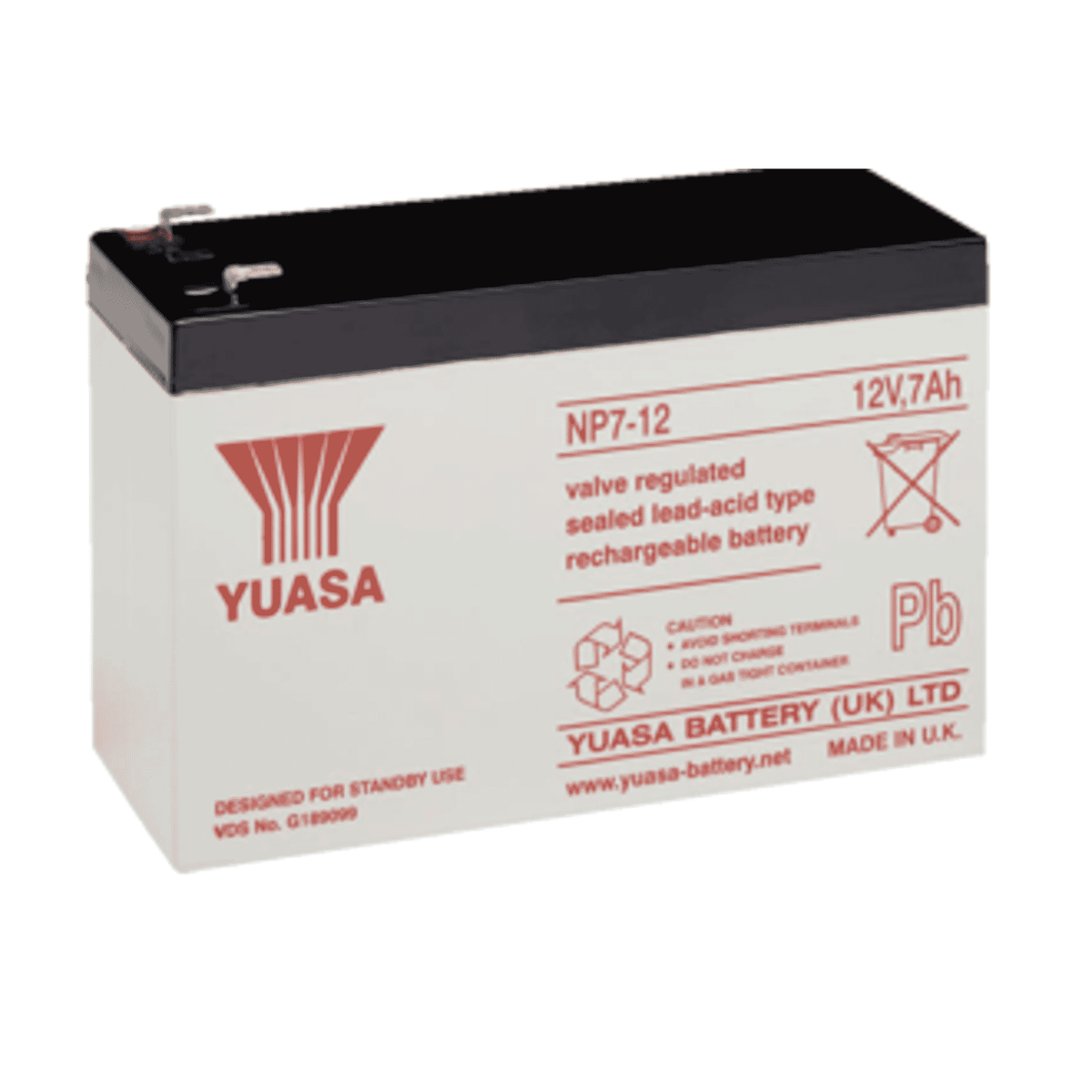 Yuasa NP7-12 12V 7Ah Sealed Lead Acid Battery