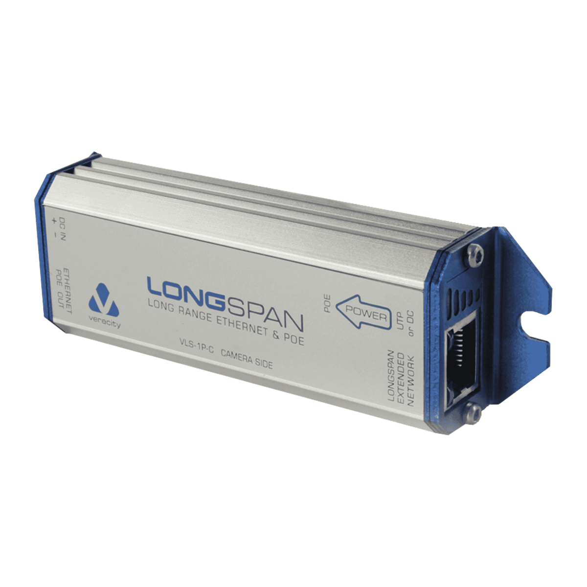 Veracity VLS-1P-C Longspan Converter with PoE & Extended PoE (Camera Device)