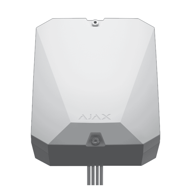 Ajax Fibra Multitransmitter White - 18 Wired Zones, Alarm System Integration, Tamper Protection