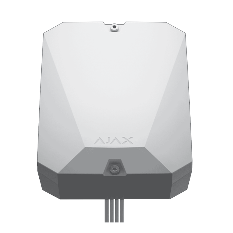 Ajax Fibra Multitransmitter White - 18 Wired Zones, Alarm System Integration, Tamper Protection