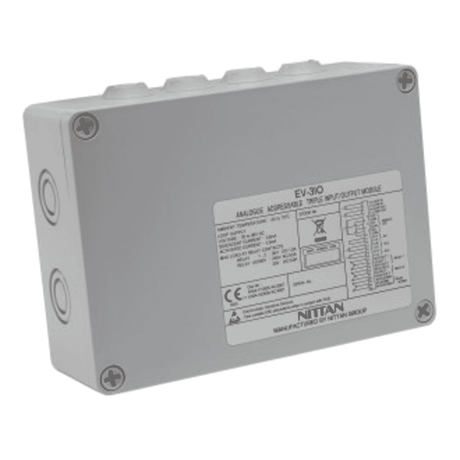 Nittan EV-3IO Triple Input/Output Module with Isolator – 3 Inputs, 3 Relays, Loop Powered