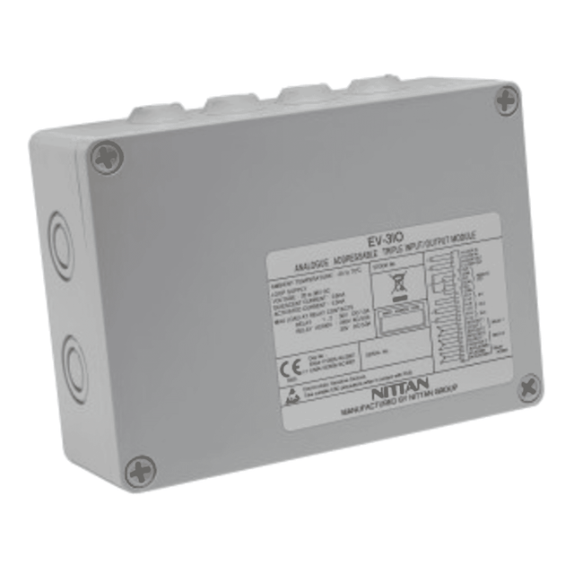 Nittan EV-3IO Triple Input/Output Module with Isolator – 3 Inputs, 3 Relays, Loop Powered