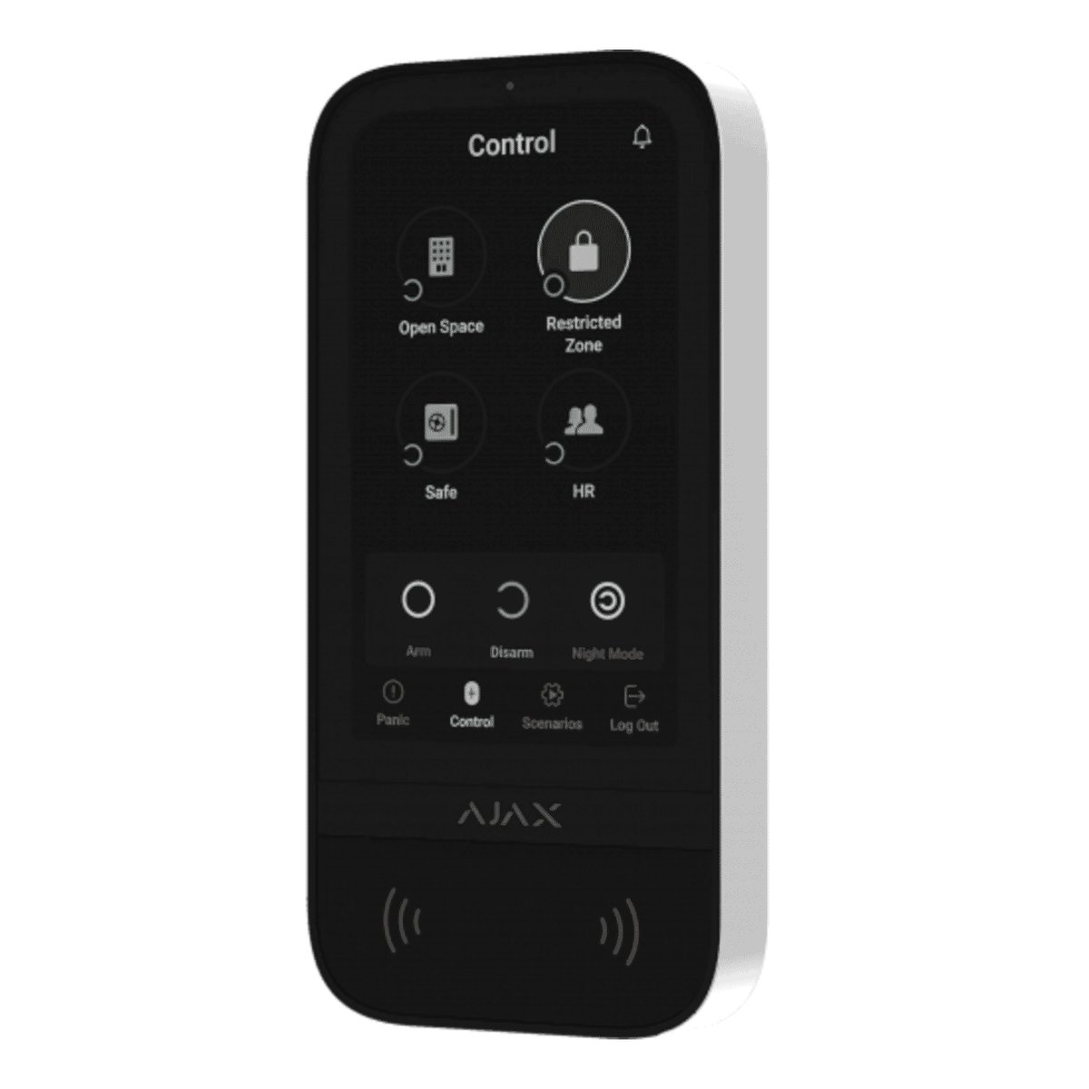 White Touchscreen Keypad for Security Systems