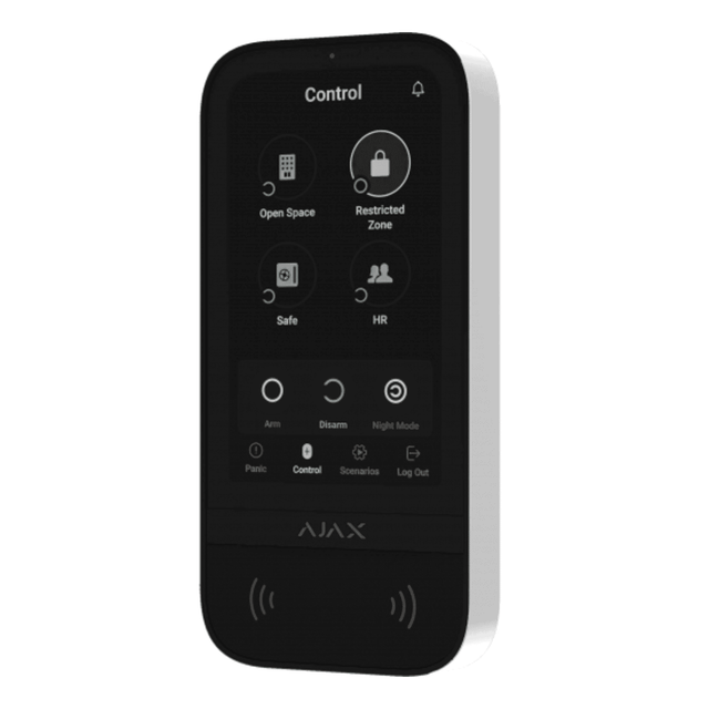 White Touchscreen Keypad for Security Systems