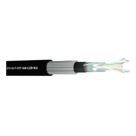 SFX Cables SFX/C6-F-UTPSWA-LSZH-BLK-1000 1000M CAT6 4PR F-UTP SWA BLACK LSZH