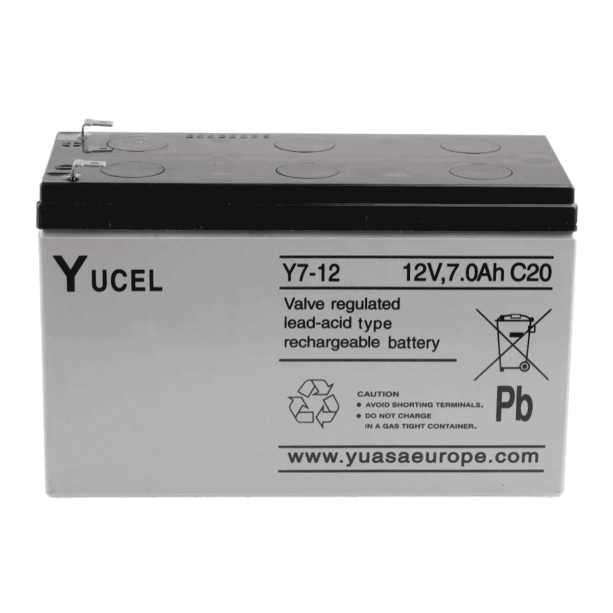 Yuasa Y7-12 12V 7Ah Sealed Lead Acid Rechargeable Battery