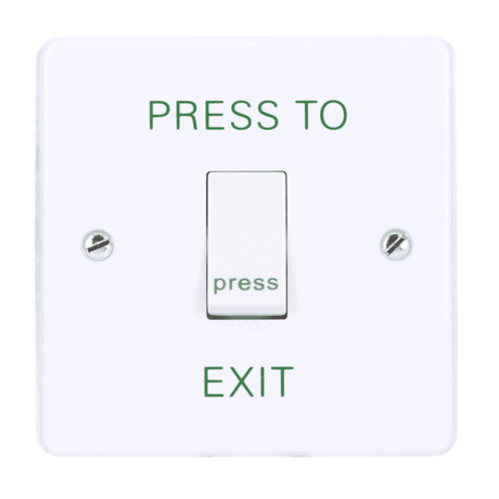 CDVI RTE-001S Plastic Exit Button - Standard, Surface Mount, Push-to-Exit