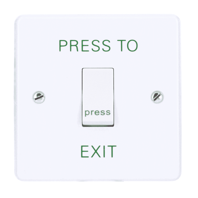 CDVI RTE-001S Plastic Exit Button - Standard, Surface Mount, Push-to-Exit