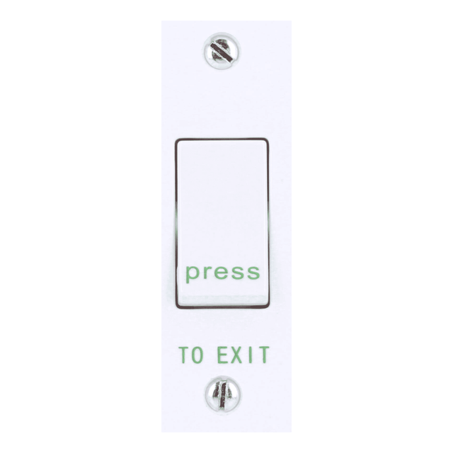 CDVI RTE-002S Plastic Exit Button - Narrow, Surface Mount, Push-to-Exit