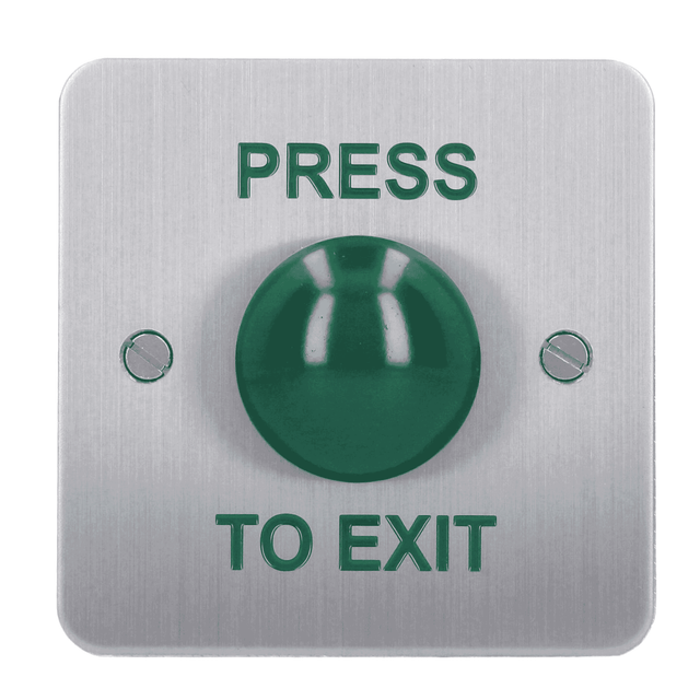 CDVI RTE-SSD Standard Green Dome Exit Button - Surface Mount, Push-to-Exit