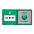 Texecom DBB-22-04 Double Exit Device with Green Dome Button and Resettable Emergency Release