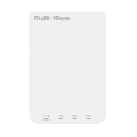 Ruijie RG-RAP1200(P) AC1300 Dual-Band Wall Plate AP - 4 LAN Ports, PoE Out