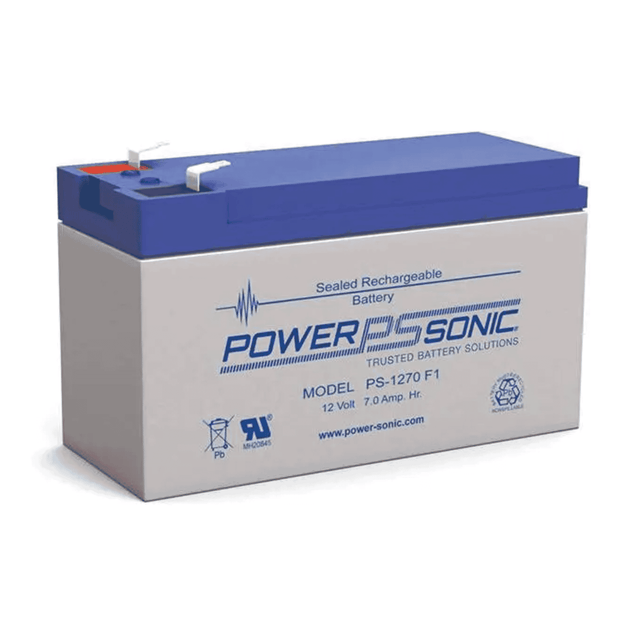 Power Sonic PS-1270VDS F1 12V 7Ah VdS Approved, Sealed Lead Acid Battery, General Purpose