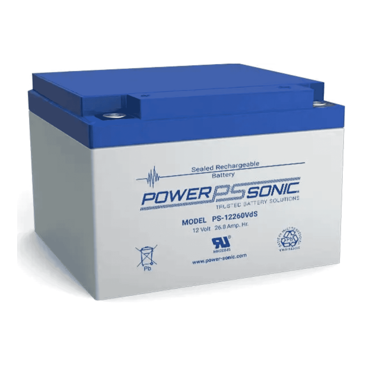 Power Sonic PS-12260VDS M5 12V 26Ah VdS Approved Sealed Lead Acid Battery - High Capacity