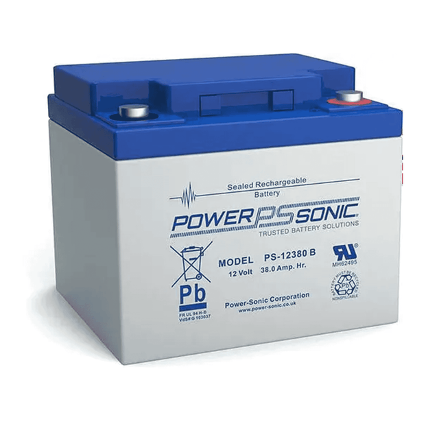 Power Sonic PS-12380VDS M6 12V 38Ah VdS Approved Sealed Lead Acid Battery - High Capacity