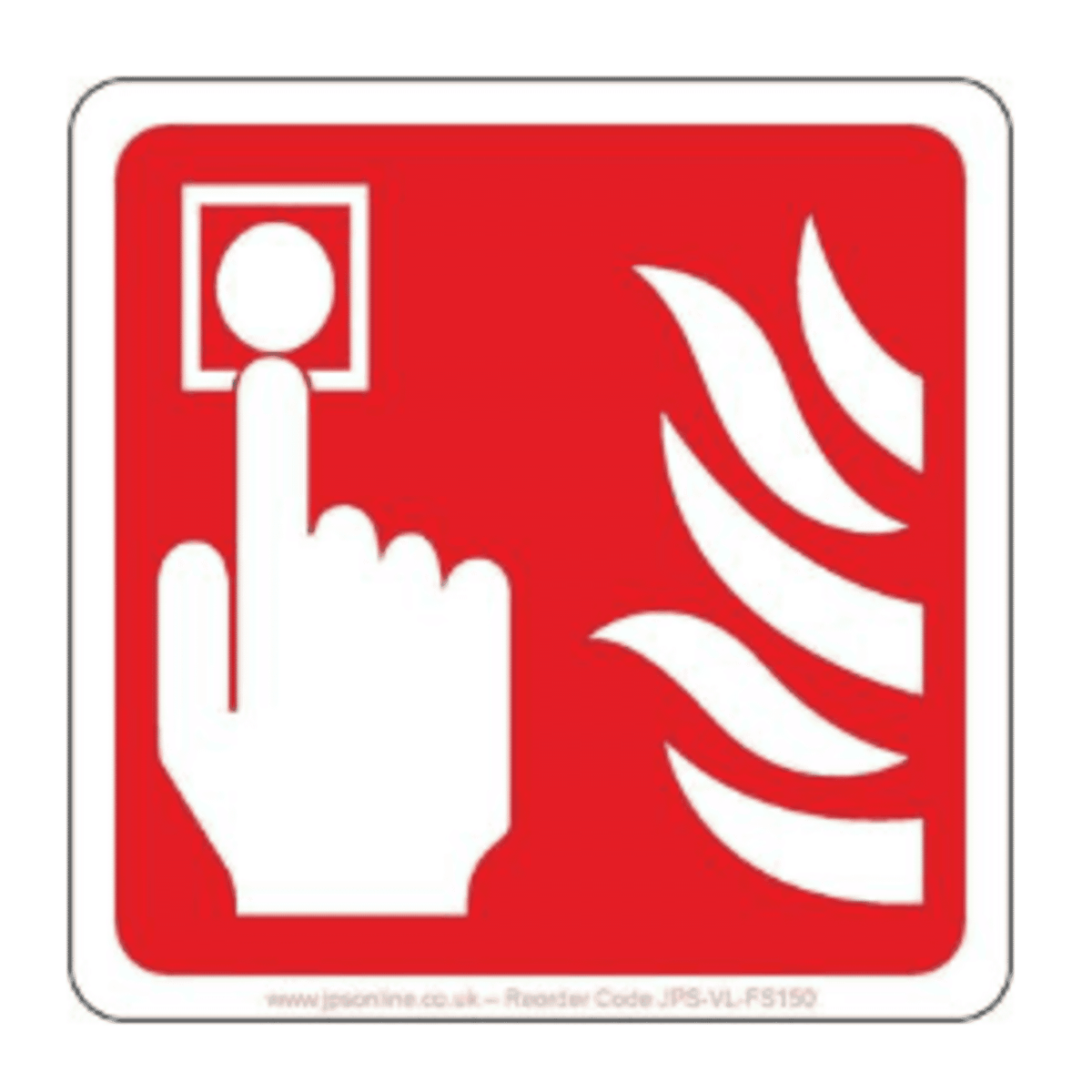 Call Point Sign - 100mm x 100mm, Rigid Fex.20G