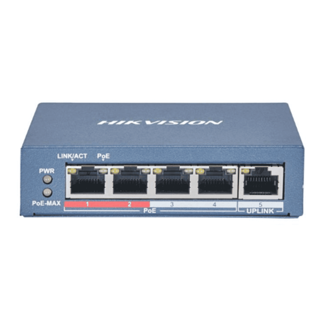 Hikvision DS-3E0105P-E(B) 5-Port Fast Ethernet PoE Switch CCTV Network Security