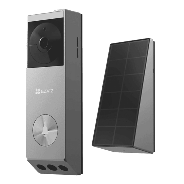 EZVIZ EP3x Pro WiFi Battery Solar or Hardwired 2K Dual Lens Doorbell Camera