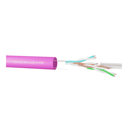 SFX Cables SFX/C6-UTP-LSZH-D-PNK-305 305M CATEGORY 6, 4PR UTP PINK LSZH