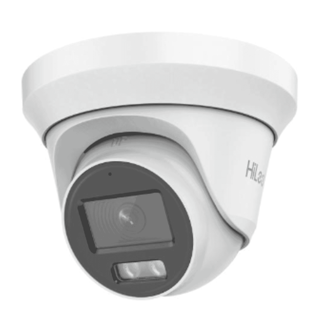 HiLook THC-T229-MS 2MP ColorVu Turret Camera – 2.8mm Lens, Built-in Mic, 40m White Light