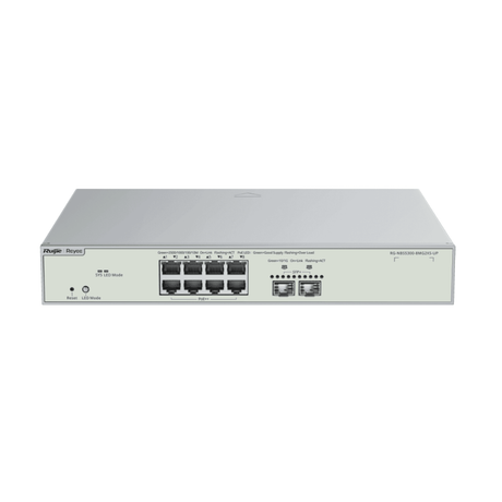 Ruijie RG-NBS5300-8MG2XS-UP – 8-Port 2.5G PoE++ Layer 3 Switch, 2×10G SFP+, 370W PoE Budget
