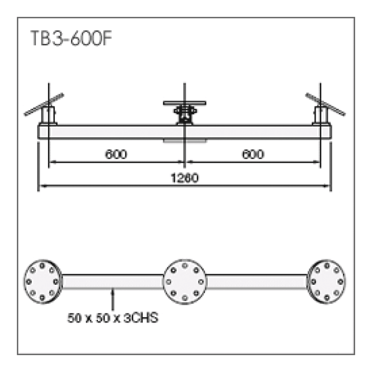 Altron TB3600F Triple fixed line camera bracket
