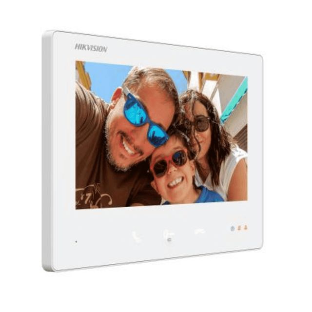 Hikvision DS-KH7300EY-TE2 Two-Wire HD Indoor Station, 7-Inch Touch Screen, White