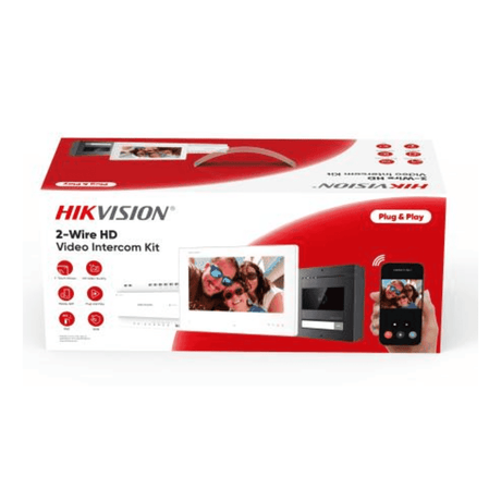 Hikvision DS-KIS704EY/Aluminum 2-Wire HD Video Intercom Kit