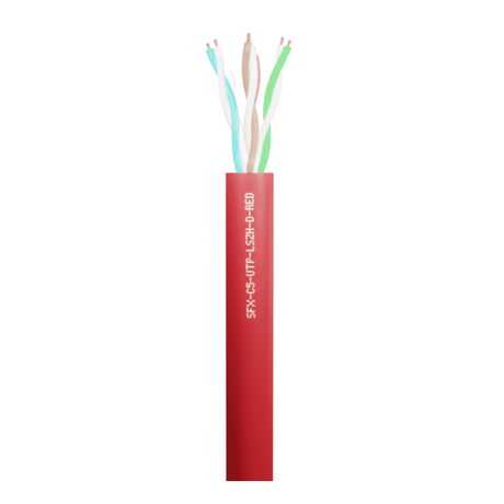 SFX Cables SFX/C5-UTP-LSZH-D-RED-305 305M CATEGORY 5E, 4PR UTP RED LSZH