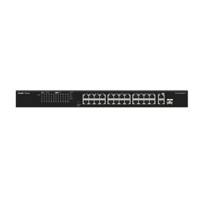 Ruijie RG-ES126FGS-P 24-Port 100 Mbps, 1 Uplink Port 1000 Mbps SFP Combo Port