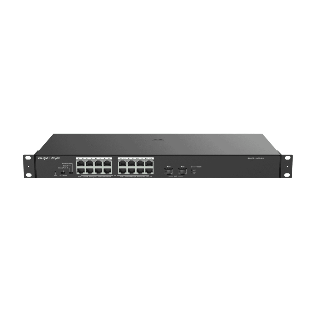 Ruijie RG-ES118GS-P-L 16-Port 1000 Mbps + 2 Gigabit SFP Ports